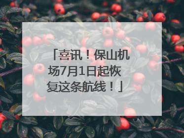 喜讯！保山机场7月1日起恢复这条航线！