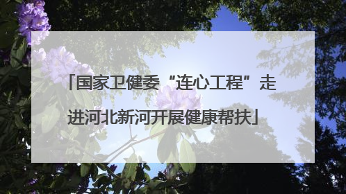 国家卫健委“连心工程”走进河北新河开展健康帮扶