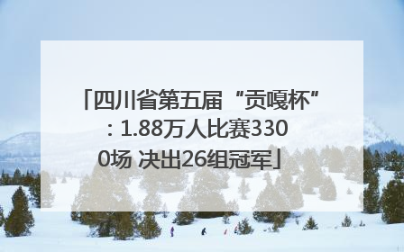 四川省第五届“贡嘎杯”：1.88万人比赛3300场 决出26组冠军