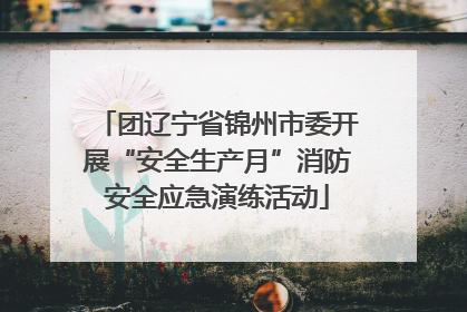 团辽宁省锦州市委开展“安全生产月”消防安全应急演练活动