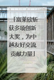 富莱欣斩获多项创新大奖，为中越友好交流贡献力量