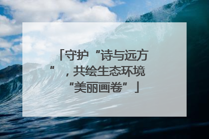 守护“诗与远方”，共绘生态环境“美丽画卷”