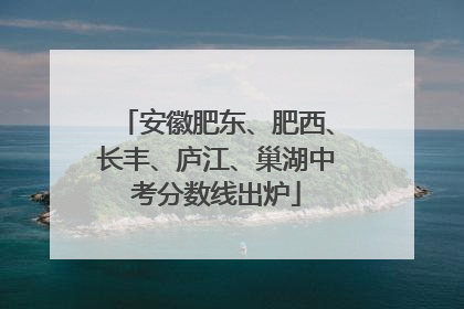 安徽肥东、肥西、长丰、庐江、巢湖中考分数线出炉