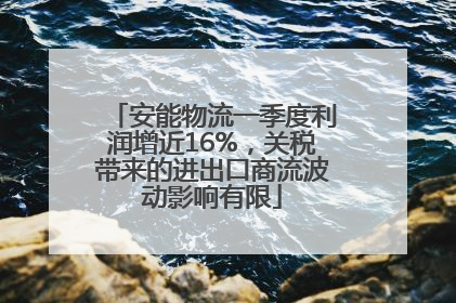 安能物流一季度利润增近16%，关税带来的进出口商流波动影响有限