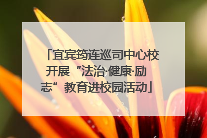 宜宾筠连巡司中心校开展“法治·健康·励志”教育进校园活动