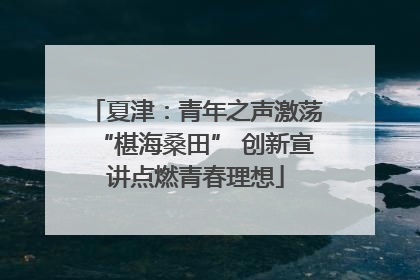 夏津：青年之声激荡“椹海桑田” 创新宣讲点燃青春理想