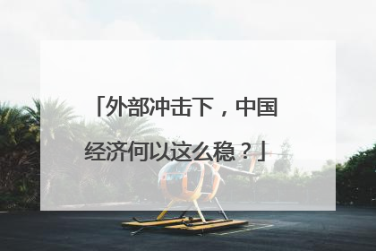 外部冲击下，中国经济何以这么稳？