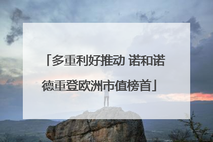 多重利好推动 诺和诺德重登欧洲市值榜首