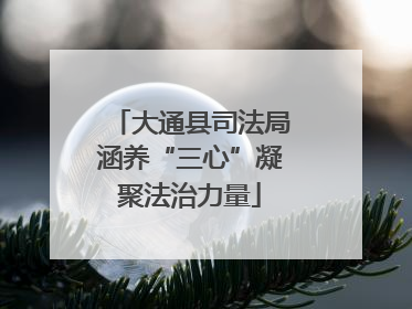 大通县司法局涵养“三心”凝聚法治力量