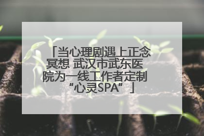 当心理剧遇上正念冥想 武汉市武东医院为一线工作者定制“心灵SPA”