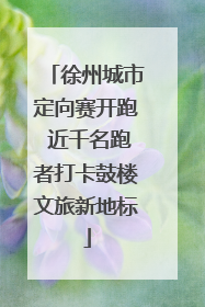 徐州城市定向赛开跑 近千名跑者打卡鼓楼文旅新地标
