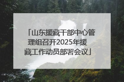 山东援藏干部中心管理组召开2025年援藏工作动员部署会议