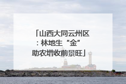 山西大同云州区：林地生“金” 助农增收前景旺