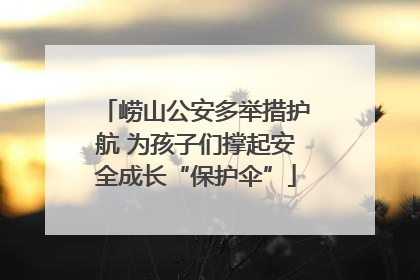 崂山公安多举措护航 为孩子们撑起安全成长“保护伞”
