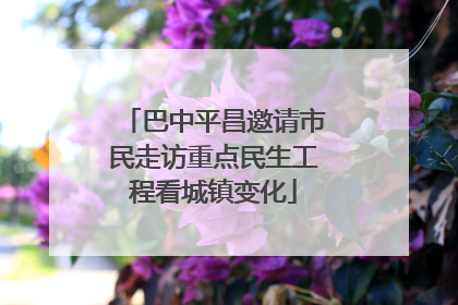 巴中平昌邀请市民走访重点民生工程看城镇变化