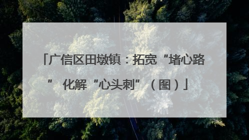 广信区田墩镇：拓宽“堵心路” 化解“心头刺”（图）