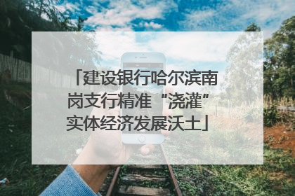 建设银行哈尔滨南岗支行精准“浇灌”实体经济发展沃土