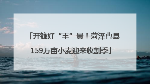 开镰好“丰”景！菏泽曹县159万亩小麦迎来收割季