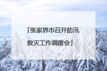 张家界市召开防汛救灾工作调度会