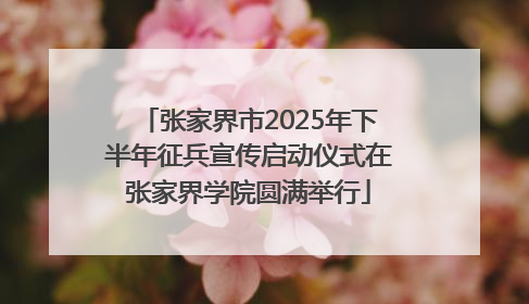 张家界市2025年下半年征兵宣传启动仪式在张家界学院圆满举行