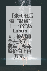张朝阳后悔“退货”！一个绝版Labubu，被胡润拿去换了一辆车，整车原价值上百万元