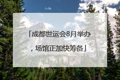 成都世运会8月举办，场馆正加快筹备