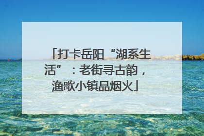 打卡岳阳“湖系生活”：老街寻古韵，渔歌小镇品烟火