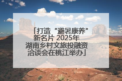 打造“避暑康养”新名片 2025年湖南乡村文旅投融资洽谈会在桃江举办