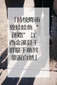 持续降雨致娃娃鱼“迷路” 江西金溪县干群联手助其重返自然