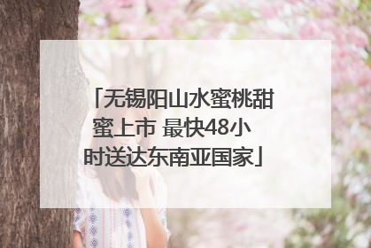 无锡阳山水蜜桃甜蜜上市 最快48小时送达东南亚国家