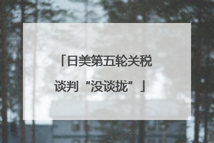 日美第五轮关税谈判“没谈拢”