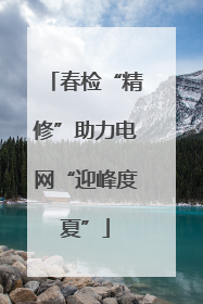 春检“精修”助力电网“迎峰度夏”