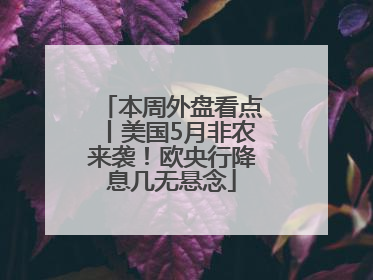 本周外盘看点丨美国5月非农来袭！欧央行降息几无悬念