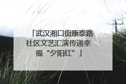 武汉湘口街康泰路社区文艺汇演传递幸福“夕阳红”