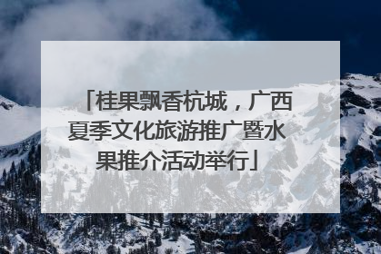 桂果飘香杭城，广西夏季文化旅游推广暨水果推介活动举行