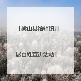 梁山县馆驿镇开展百姓宣讲活动