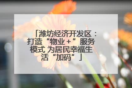 潍坊经济开发区：打造“物业＋”服务模式 为居民幸福生活“加码”