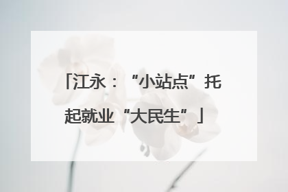 江永：“小站点”托起就业“大民生”