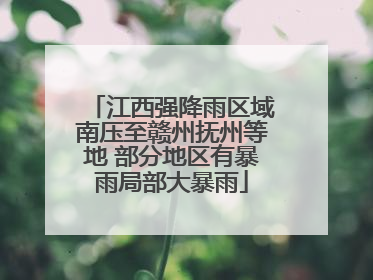 江西强降雨区域南压至赣州抚州等地 部分地区有暴雨局部大暴雨