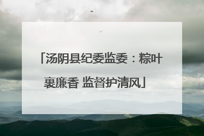 汤阴县纪委监委：粽叶裹廉香 监督护清风