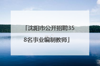 沈阳市公开招聘358名事业编制教师