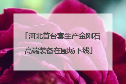 河北首台套生产金刚石高端装备在围场下线