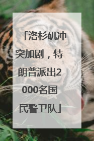 洛杉矶冲突加剧，特朗普派出2000名国民警卫队