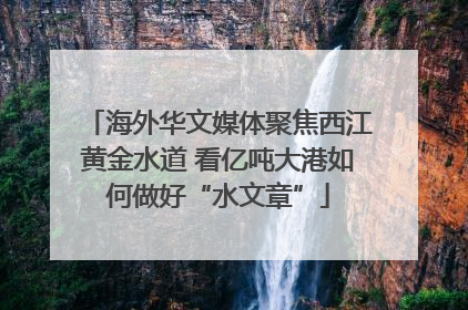 海外华文媒体聚焦西江黄金水道 看亿吨大港如何做好“水文章”