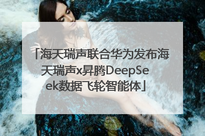 海天瑞声联合华为发布海天瑞声x昇腾DeepSeek数据飞轮智能体
