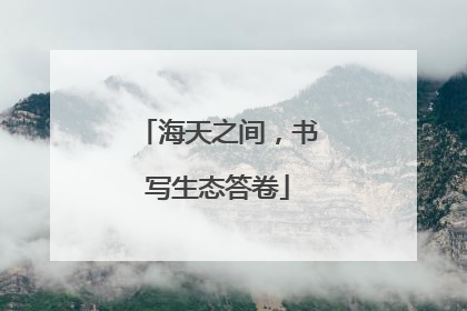 海天之间，书写生态答卷