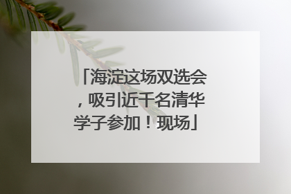 海淀这场双选会，吸引近千名清华学子参加！现场