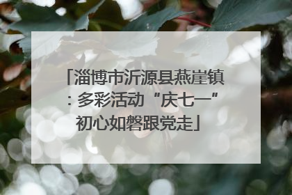 淄博市沂源县燕崖镇：多彩活动“庆七一” 初心如磐跟党走