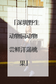深圳野生动物园动物尝鲜洋蒲桃果