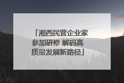 湘西民营企业家参加研修 解码高质量发展新路径